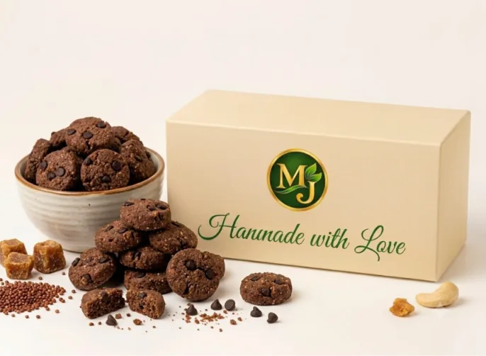 Ragi Millet Jaggery Mini Chocolate Cookies