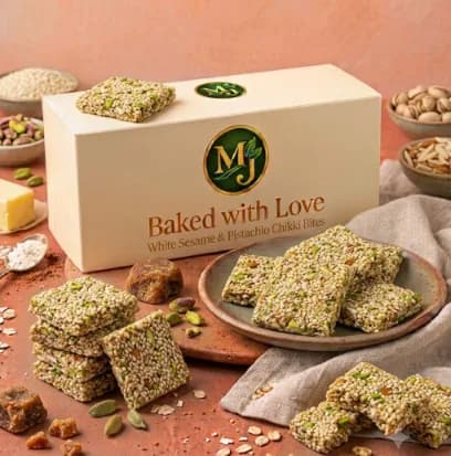 White Sesame, Pistachio & Almond Chikki — view 2